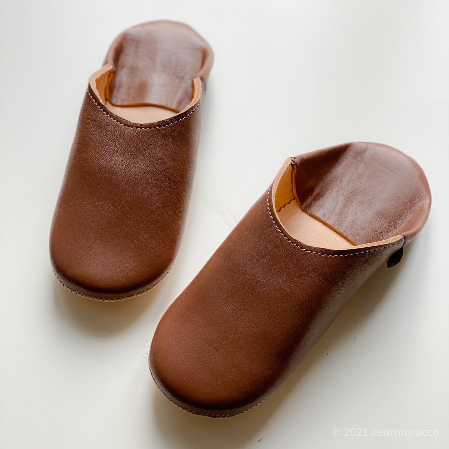 Simple Babouche Cafe// dear Morocco original leather slippers