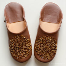 Cargar imagen en el visor de la galería, Beads Babouche Cafe// dear Morocco original leather slippers
