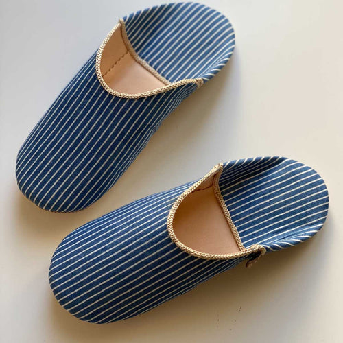 Babouche Fabric// dear Morocco original leather slippers