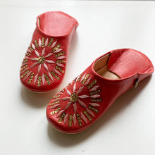 Load image into Gallery viewer, Babouche Spangle Rose// dear Morocco original leather slippers
