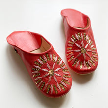 이미지를 갤러리 뷰어에 로드 , Babouche Spangle Rose// dear Morocco original leather slippers

