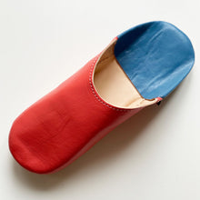 Cargar imagen en el visor de la galería, Babouche Double color Rose // dear Morocco original leather slippers
