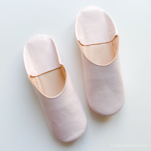 Simple Babouche Rose Water // dear Morocco original leather slippers