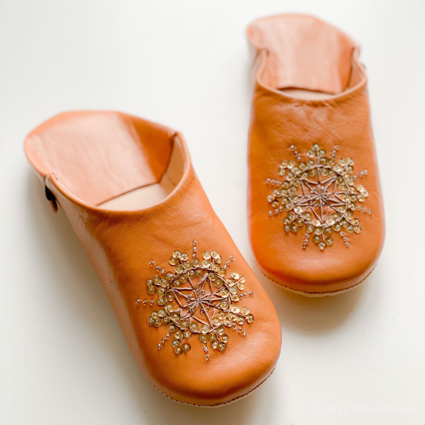 Babouche Stella Sahara// dear Morocco original leather slippers