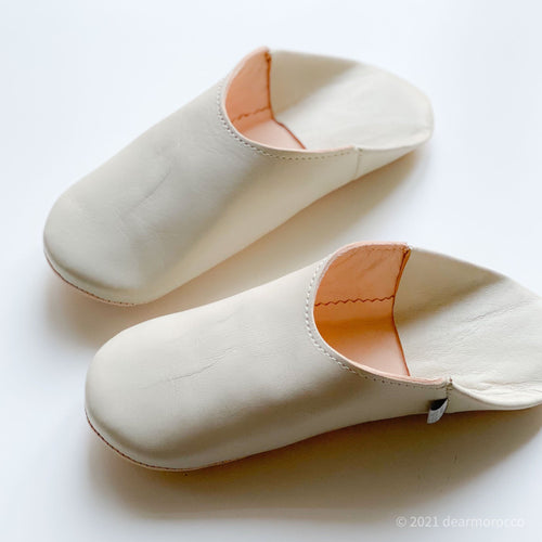 Simple Babouche Shirakaba // dear Morocco original leather slippers